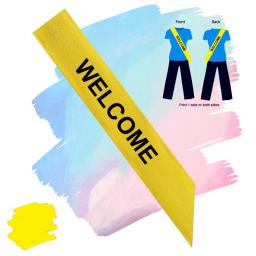 Welcome Polyester Sash Yellow.jpg