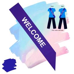 Welcome Polyester Sash Purple.jpg