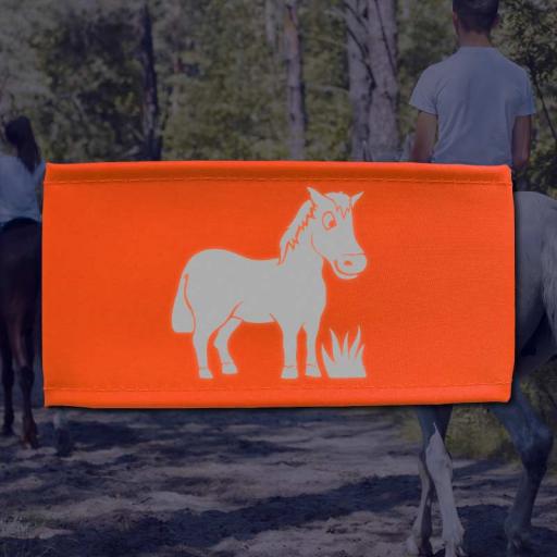 Reflective-Horse-Design-Kids-YFloOrange-Armband.jpg