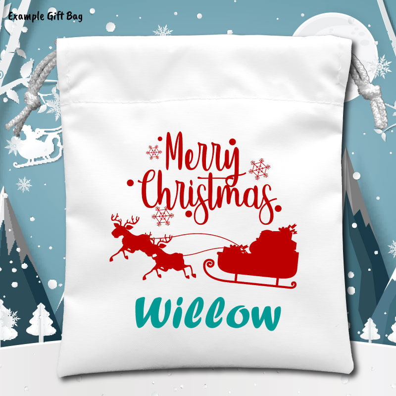 Personalised Christmas Themed Gift Bags