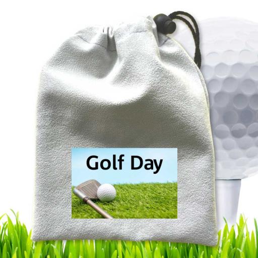 Lt Grey Personalised Sim Suede Gift Bag